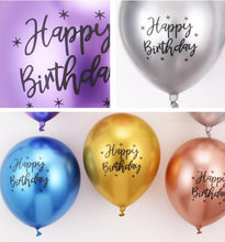 Load image into Gallery viewer, 50pcs Balloons 12 Inch 2.8g Chrome Latex Balloon Happybirthday Party Decoration For Kids gold
