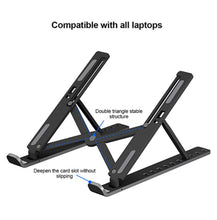 Charger l&#39;image dans la galerie, Adjustable  Foldable  Laptop  Stand Non-slip Desktop Notebook Holder For Air Pro Tablet Computer Cooling Bracket Black
