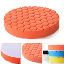 Carica l&#39;immagine nel visualizzatore di Gallery, 5 Pcs/set Sponge  Polishing  Pad Car Beauty Waxing Sponge Set 3/4/5/6/7 Inch Hexagonal Pattern Sponge Pad 6 inch
