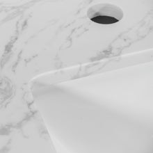 Carica l&#39;immagine nel visualizzatore di Gallery, Montary 31Inch Bathroom Vanity Top Stone Carrara White New Style Tops With Rectangle Undermount Ceramic Sink  And Back Splash With 3 Faucet Hole  For Bathrom Cabinet
