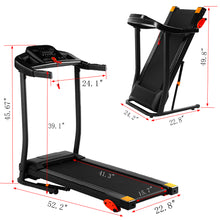 Charger l&#39;image dans la galerie, Home Folding Treadmill, 15 Preset Programs, With Led Display Panel, With Mp3/Usb Playback Function, Black.
