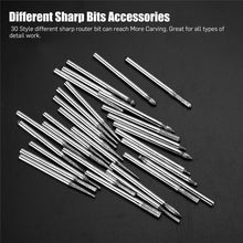 Cargar imagen en el visor de la galería, 90 Pcs/set Diamond  Burr Bits Drill Set Rotary Multi Tool Accessories Kit For Dremel 3 pcs
