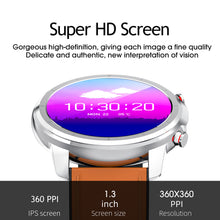 Load image into Gallery viewer, Original LEMFO Lf26 Smart  Watch Hd Ips Screen Custom Dial Sport Record Smartwatch For Android Ios Huawei Xiaomi Silver dial brown leather belt
