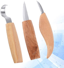 Carica l&#39;immagine nel visualizzatore di Gallery, 3 Pcs/set Wood  Carving  Tools  Set Beginner Woodworking Carpenter Carving Universal Stripping Bending Tools Wood color
