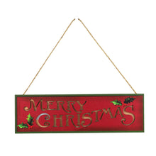 Load image into Gallery viewer, Christmas  Pendants Wooden Holiday English Letters Led Lights Christmas Decoration Crafts JM00560
