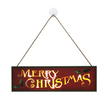 Load image into Gallery viewer, Christmas  Pendants Wooden Holiday English Letters Led Lights Christmas Decoration Crafts JM00560
