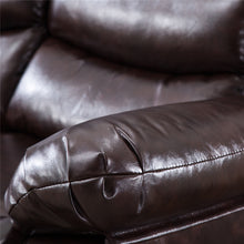 Load image into Gallery viewer, Pu Leather Reclining Living Room Sofa Set Recliner Loveseat Two-seat Sofa Brown
