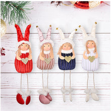 Carica l&#39;immagine nel visualizzatore di Gallery, Christmas Girl Pendant Christmas Tree Hanging Decoration Christmas Bells Home Decoration pink
