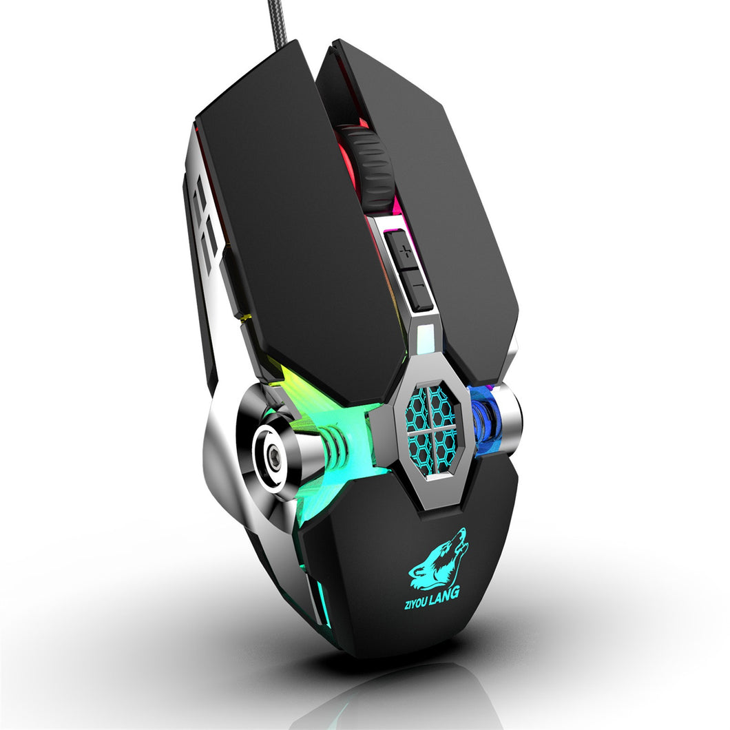 V8 Mechanical Mouse Wired Matte Gaming Mouse Full-key Macro Programming Gaming Mouse Black