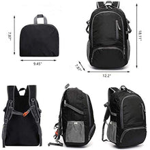 Charger l&#39;image dans la galerie, Laptop  Backpack Foldable 35l 420d Nylon Lightweight Laptop Backpack For Cycling Hiking Camping Black
