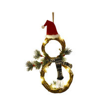 Charger l&#39;image dans la galerie, Christmas  Wreath Led String Lights Wreath Pendant Christmas Decorations For Home Red
