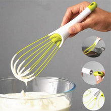 Last inn bildet i Galleri-visningsprogrammet, Rotary  Whisk Dual-purpose Folding Rotatable Egg Beaters Detachable Washable Food-grade Whisk Cook Tools Green
