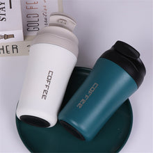 Carica l&#39;immagine nel visualizzatore di Gallery, 304 Stainless Steel Vacuum  Cup Portable Water Bottle Double-drink Vacuum Coffee Cup White
