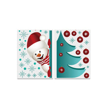 Carica l&#39;immagine nel visualizzatore di Gallery, 2 Pcs/set Christmas  Wall  Stickers Snowman Christmas Tree Snowflake Removable Stickers 40G 20x30cmX2 set
