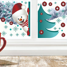 Carica l&#39;immagine nel visualizzatore di Gallery, 2 Pcs/set Christmas  Wall  Stickers Snowman Christmas Tree Snowflake Removable Stickers 40G 20x30cmX2 set
