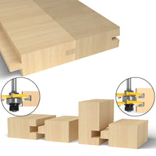 Load image into Gallery viewer, 2 pc 8mm Shank high quality Tongue &amp; Groove Joint Assembly Router Bit Set 3/4&quot; Stock Wood Cutting Tool - RCT
