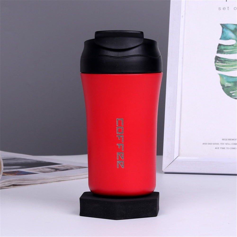 304 Stainless Steel Vacuum  Cup Portable Water Bottle Double-drink Vacuum Coffee Cup Red