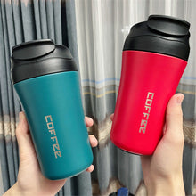 Carica l&#39;immagine nel visualizzatore di Gallery, 304 Stainless Steel Vacuum  Cup Portable Water Bottle Double-drink Vacuum Coffee Cup White
