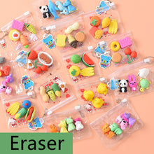 Load image into Gallery viewer, Cute  Eraser Creative Cartoon Shape Colorful Sketch Eraser Ultra-clean Boxed Eraser, 1  Bag, Set Random delivery
