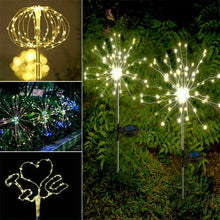 Load image into Gallery viewer, 150pcs/set Led Solar  Firework  Lights Waterproof Outdoor Path Lawn Garden Lamp Decor 150 lights (3*50 lights)warm white
