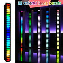 Load image into Gallery viewer, 32 Led RGB Sound  Control  Light Voice Activated Pickup Music Rhythm Light Sound Reactive Led Light Bar D08 black
