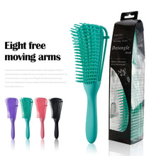 Load image into Gallery viewer, Hair  Smoothing  Comb Scalp Massage Hair Comb Multi-function Dry Wet Curly Hair Home Barber Accessories Green_18-25CM
