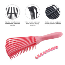 Lade das Bild in den Galerie-Viewer, Hair  Smoothing  Comb Scalp Massage Hair Comb Multi-function Dry Wet Curly Hair Home Barber Accessories Black_18-25CM
