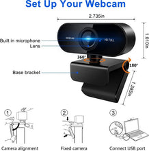 Load image into Gallery viewer, Camera High-definition Webcast Usb Camera Computer Meeting Video Intercom Camera 1080p Black
