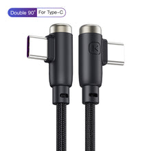 Carica l&#39;immagine nel visualizzatore di Gallery, Mobile  Phone  Cables Usb C Tpye C Bent Cable Pd 60w Quick Charge3.0 Charging Cable 480 Mbps Data Transmission Cables C turn C turn
