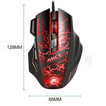 Charger l&#39;image dans la galerie, Imice A7 Gamer  Mouse Colorful Backlight High Precision Optical Engine Abs Led Optical Mouse With Programming Keys black
