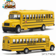 Last inn bildet i Galleri-visningsprogrammet, 1:43 Alloy Classic  School  Bus  Model 14cm Yellow Children Pull Back Car Toy Decoration As shown
