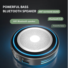 Load image into Gallery viewer, Portable Mini Computer 5.0 Bluetooth-compatible  Speaker Colorful Intelligence Heavy Bass Speaker Black
