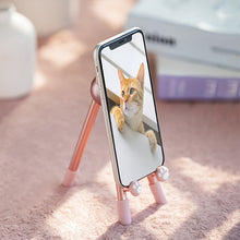 Last inn bildet i Galleri-visningsprogrammet, Phone  Holder Cartoon Cat Style Metal Foldable Extend Support Mobile Phone Desktop Stand Space gray
