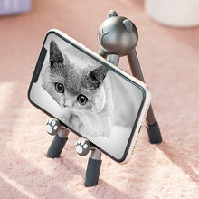 Last inn bildet i Galleri-visningsprogrammet, Phone  Holder Cartoon Cat Style Metal Foldable Extend Support Mobile Phone Desktop Stand Space gray
