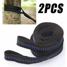 Carica l&#39;immagine nel visualizzatore di Gallery, 2pcs High-strength Webbing  Straps Portable Hammock 200 Cm Tree Suspension Straps Spare Parts For Outdoor Camping 2 m double ring tree belt 2
