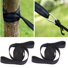 Carica l&#39;immagine nel visualizzatore di Gallery, 2pcs High-strength Webbing  Straps Portable Hammock 200 Cm Tree Suspension Straps Spare Parts For Outdoor Camping 2 m double ring tree belt 2
