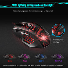 Charger l&#39;image dans la galerie, Imice A7 Gamer  Mouse Colorful Backlight High Precision Optical Engine Abs Led Optical Mouse With Programming Keys black
