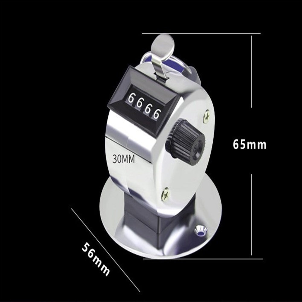 Portable 4 Digit Number Handheld Counter Mini Mechanical Digital Manual Counting Thickened base