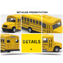 Load image into Gallery viewer, 1:43 Alloy Classic  School  Bus  Model 14cm Yellow Children Pull Back Car Toy Decoration As shown
