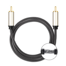 Load image into Gallery viewer, Hifi 5.1 Spdif Rca To Rca Male To Male Coaxial  Cable Connector Nylon Braid Cable 0.5 meters
