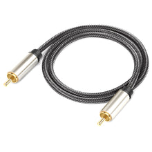 Charger l&#39;image dans la galerie, Hifi 5.1 Spdif Rca To Rca Male To Male Coaxial  Cable Connector Nylon Braid Cable 0.5 meters
