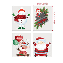 Load image into Gallery viewer, 4 Pcs/set Wall  Stickers Cute Little Elk Snowman Christmas Stickers Removable Stickers 80G AFG8333 20x30cmX 4 sheets set
