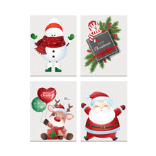 Load image into Gallery viewer, 4 Pcs/set Wall  Stickers Cute Little Elk Snowman Christmas Stickers Removable Stickers 80G AFG8333 20x30cmX 4 sheets set
