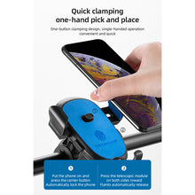 Cargar imagen en el visor de la galería, Bicycle  Mobile  Phone  Holder 360 Rotatable One-key Locking Non-slip Mobile Phone Holder Red_Rearview mirror
