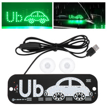 Load image into Gallery viewer, Car  Indicator Warning Light Flashing Dc 12v Led Sign Decor Usb Charger Car Led Sign (with Switch Suction Cup) Blue
