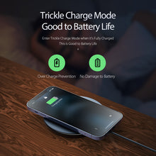 Charger l&#39;image dans la galerie, 15w Smart Wireless Charger Thin Round Desktop Smart Charger  Pad For Iphone Earphone black
