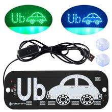 Load image into Gallery viewer, Car  Indicator Warning Light Flashing Dc 12v Led Sign Decor Usb Charger Car Led Sign (with Switch Suction Cup) Green
