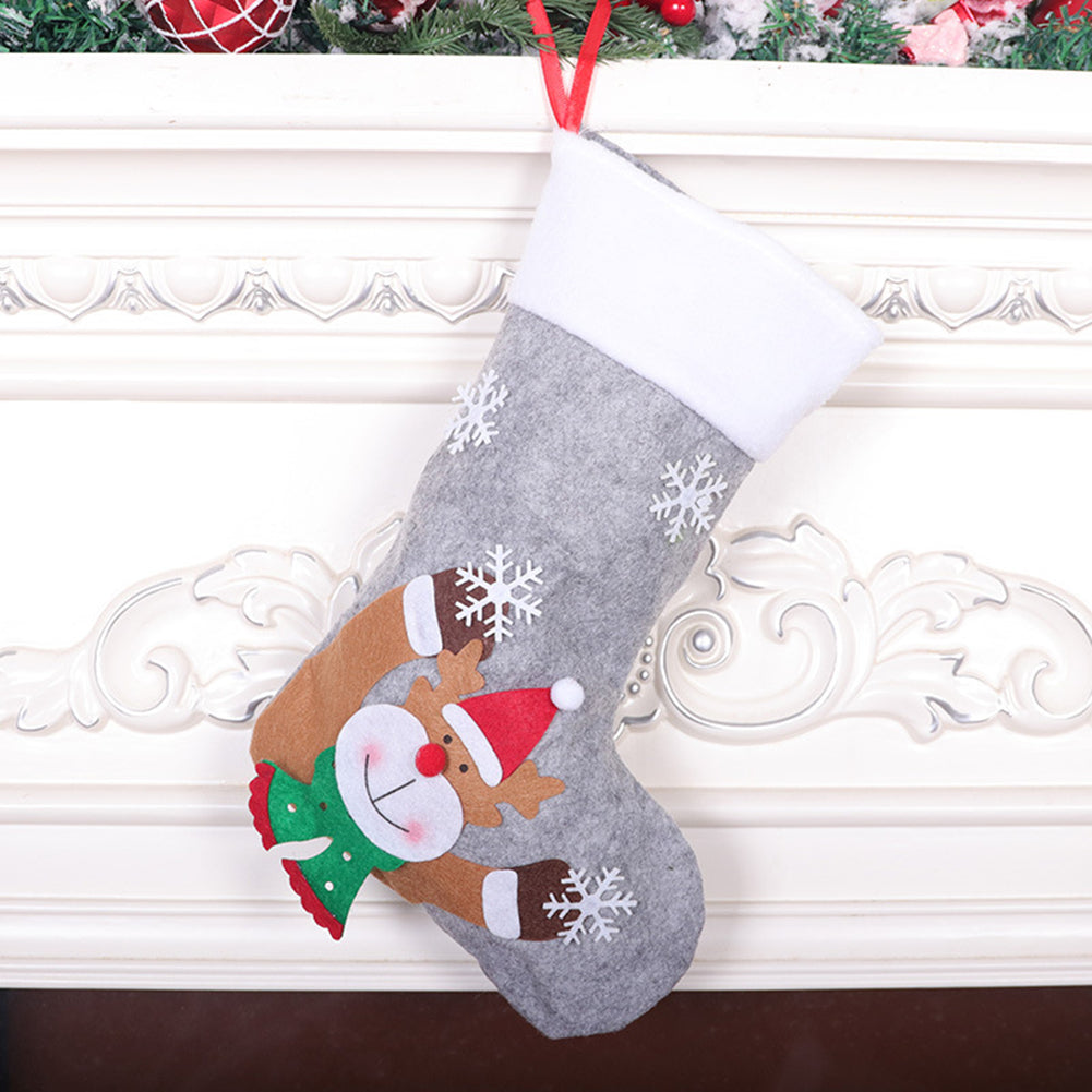 Christmas Stocking Gift  Bag Cute Candy Bag Tree Pendant Decoration With Lights Lighted socks deer