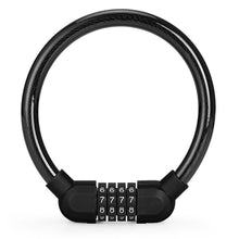 Charger l&#39;image dans la galerie, Bicycle  Lock Portable Four-digit Combination Ring Lock Light Smart Small Oval Ring Anti-theft Lock 11.5mm_Black
