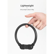 Charger l&#39;image dans la galerie, Bicycle  Lock Portable Four-digit Combination Ring Lock Light Smart Small Oval Ring Anti-theft Lock 11.5mm_Black
